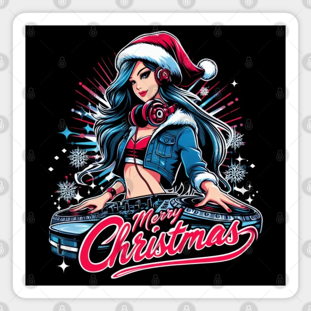 DJ Santa Girl Magnet by Genbu